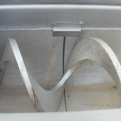 Transportador de tornillo sin eje horizontal de lodos de acero al carbono movible