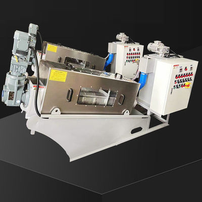 Sistema espiral de acero inoxidable automático completo 2.23kw 380Volt del deshidratador del barro