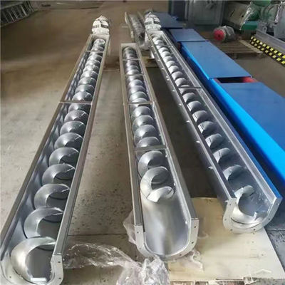 Tipo de acero adaptable longitud seca del transportador de correa del tornillo de carbono U del alimentador los 7m del polvo