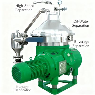 Centrifugadora automática de disco para la separación continua de fases sólidas y líquidas en el sector industrial