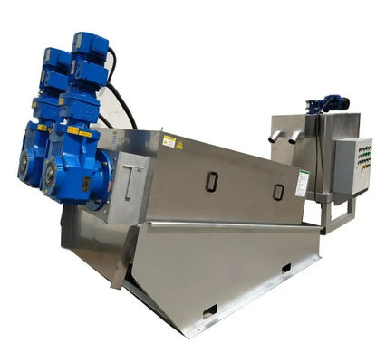 Prensa de desecación de espesamiento del barro Volute del sistema del barro de la limpieza de uno mismo