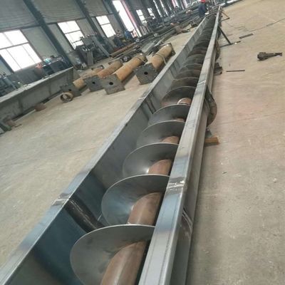 Transportador de tornillo en forma de "U" de acero del barro de carbono con el eje