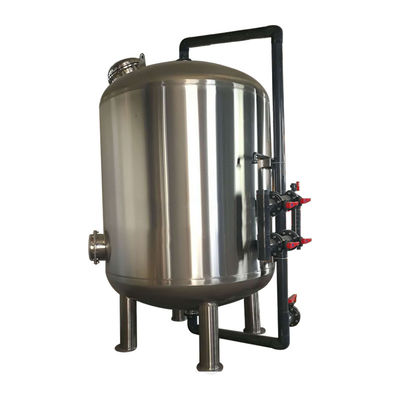 El tanque del filtro del tratamiento de aguas de las multimedias SS304 para la resina del carbono activado de la arena del cuarzo