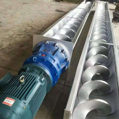 Tipo de acero inoxidable de acero del transportador de tornillo del eje de carbono U menos el barro seco de la piedra del polvo
