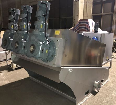 deshidratador espiral de acero inoxidable del barro de la acuicultura del apilador del tornillo 5m3/H