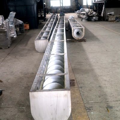 Transportador de correa en forma de "U" del tornillo Shaftless para el carbono Ash Concrete del barro del grano del mortero