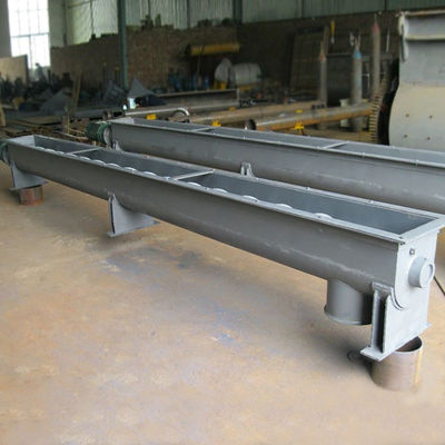 Transportador de tornillo sin eje horizontal de lodos de acero al carbono movible