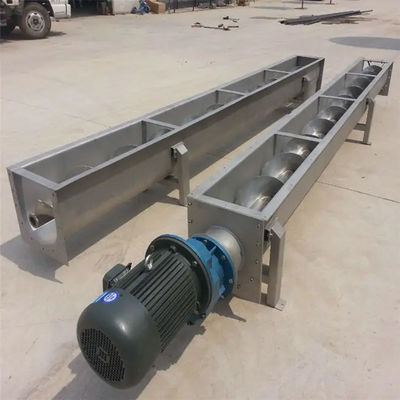 Transportador de tornillo de pellets sin eje de acero inoxidable Sinfín espiral de cemento