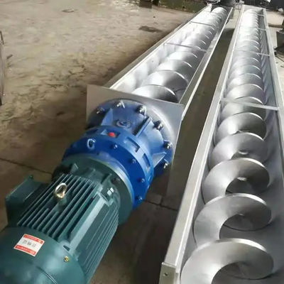 Transportador de tornillo de pellets sin eje de acero inoxidable Sinfín espiral de cemento