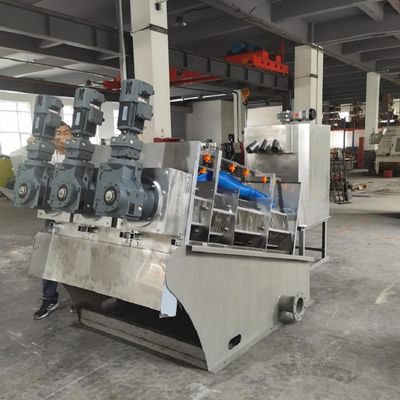 máquina de desecación del barro de la prensa de tornillo 90-150kg/H para la fábrica de impresión y de teñido