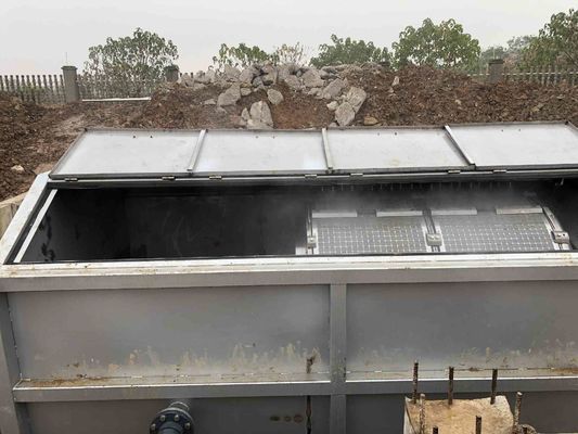 Sistema de acero inoxidable de la filtración de las aguas residuales, filtro de tambor rotatorio blanco
