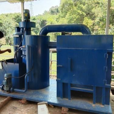 Máquina inútil urbana del incinerador, bio incinerador inútil médico azul